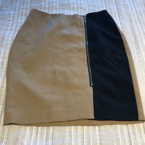 Black and Tan Pencil Skirt